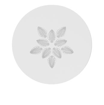 Panneau d'espace languedoc en cristal incolore, verre satiné, rond - Lalique